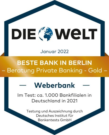 Siegel: Beste Bank in Berlin für Beratung Private Banking